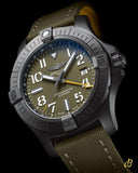 Breitling Avenger Chronograph 45mm Green Dial Green Nylon Strap Watch for Men - V13317101L1X1