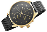 Tommy Hilfiger Chase Quartz Black Dial Black Mesh Bracelet Watch for Men - 1791580