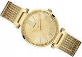 Guess Soho Champagne Dial Stainless Steel Mesh Bracelet Watch For Women - W0638L2