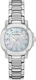 Burberry The Britain Diamonds Mother of Pearl Dial Silver Steel Strap Watch for Women - BBY1804