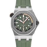 Audemars Piguet Royal Oak Offshore Diver Green Dial Green Rubber Strap Watch for Men - 15720ST.OO.A052CA.01