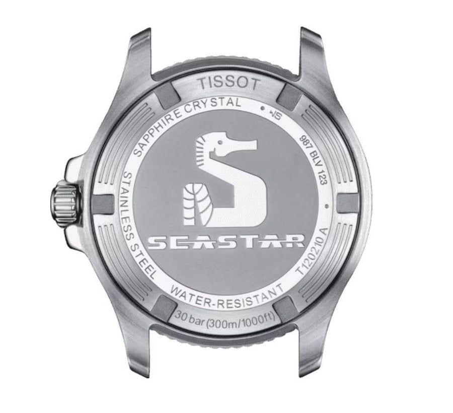 Tissot Seastar 1000 Mother of Pearl White Dial White Rubber Strap Watch for Women - T120.210.17.116.00