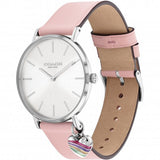 Coach Perry White Dial Pink Leather Strap Watch for Women - 14503118