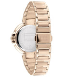 Tommy Hilfiger Angela Quartz White Dial Rose Gold Steel Strap Watch for Women - 1782124