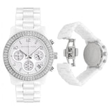 Michael Kors Runway White Dial White Steel Strap Watch for Women - MK5188