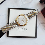 Gucci G Timeless Silver Dial Two Tone Steel Strap Watch For Women - YA126511