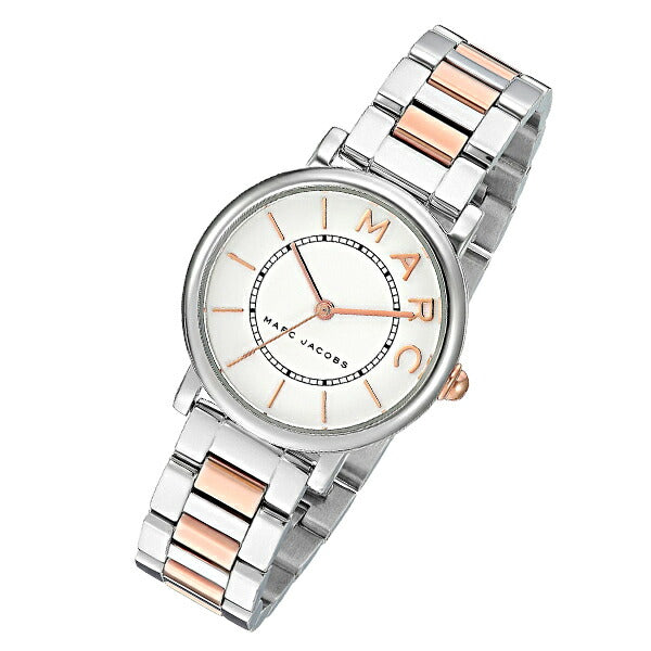 Marc Jacobs Roxy White Dial Two Tone Steel Strap Watch for Women - MJ3553