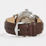 Fossil Townsman Automatic White Dial Brown Leather Strap Watch for Men - ME3064