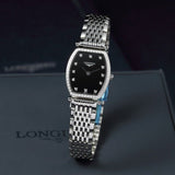 Longines La Grande Classique de Longines Black Dial Silver Mesh Bracelet Watch for Women - L4.288.0.58.6