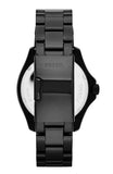 Fossil Cecile Multi Function Crystals Black Dial Black Steel Strap Watch for Women - AM4522