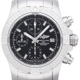 Breitling Avenger Chronograph 43 Black Dial Silver Steel Strap Watch for Men - A13385101B1A1