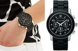 Michael Kors Runway Black Dial Black Rubber Strap Watch for Men - MK8107