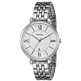 Fossil Jacqueline White Dial Silver Steel Strap Watch for Women - ES3433