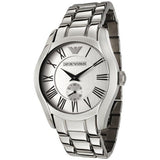 Emporio Armani Classic Quartz Silver Dial Silver Steel Strap Watch For Men - AR0647