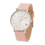 Coach Perry Silver Dial Pink Leather Strap Watch for Women - 14503516