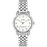 Coach Delancey White Dial Silver Steel Strap Watch for Women - 14502240