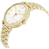 Coach Delancey Classic White Dial Gold Steel Strap Watch for Women - 14502261