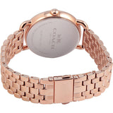 Coach Delancey Mother of Pearl White Dial Rose Gold Steel Strap Watch for Women - 14502479