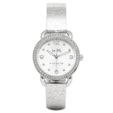 Coach Delancey White Dial Silver Steel Strap Watch for Women - 14502353