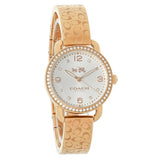 Coach Delancey White Dial Rose Gold Steel Strap Watch for Women - 14502355