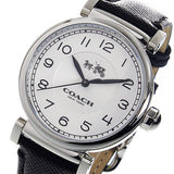 Coach Madison White Dial Black Leather Strap Watch for Women - 14502406