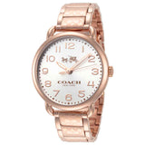 Coach Delancey White Dial Rose Gold Steel Strap Watch for Women - 14502497