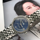 Coach Glitz Blue Dial Silver Steel Strap Watch for Women - 14502693