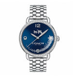 Coach Glitz Blue Dial Silver Steel Strap Watch for Women - 14502693