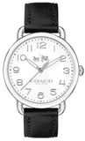 Coach Delancey White Dial Black Leather Strap Watch for Women - 14502714