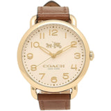 Coach Delancey White Dial Brown Leather Strap Watch for Women - 14502715