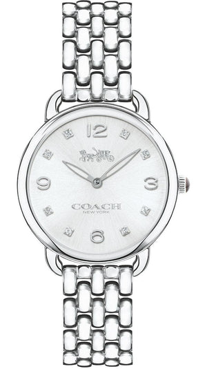 Coach Delancey Slim Silver Dial Silver Steel Strap Watch for Women - 14502781