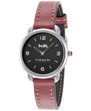 Coach Delancey Black Dial Brown Leather Strap Watch for Women - 14502792