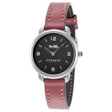 Coach Delancey Black Dial Brown Leather Strap Watch for Women - 14502792