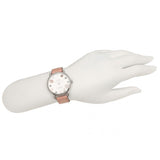 Coach Delancey White Dial Pink Leather Strap Watch for Women - 14502799