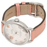 Coach Tatum White Dial Pink Leather Strap Watch For Women - 14502799