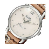 Coach Delancey White Dial Floral White Leather Strap Watch for Women - 14502760