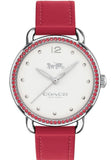 Coach Delancey White Dial Red Leather Strap Watch for Women - 14502878