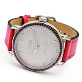 Coach Delancey White Dial Red Leather Strap Watch for Women - 14502879