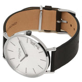 Coach Perry White Dial Black Leather Strap Watch for Women - 14503115