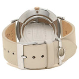 Coach Perry Silver DIal White Leather Strap Watch for Women - 14503116