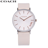 Coach Perry White Dial Pink Leather Strap Watch for Women - 14503118