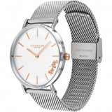 Coach Perry White Dial Silver Mesh Bracelet Watch for Women - 14503124