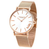 Coach Perry White Rose Gold Mesh Bracelet Watch for Women - 14503126