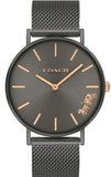 Coach Perry Grey Dial Grey Mesh Bracelet Watch for Women - 14503127