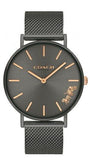 Coach Perry Grey Dial Grey Mesh Bracelet Watch for Women - 14503127