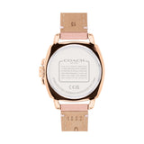 Coach Boyfriend Mother of Pearl White Dial Pink Leather Strap Watch for Women - 14503151