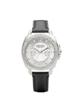 Coach Boyfriend Silver Dial Black Leather Strap Watch for Women - 14503152