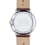 Coach Perry White Dial Brown Leather Strap Watch for Women - 14503154