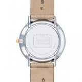 Coach Perry White Dial Beige Leather Strap Watch for Women - 14503157