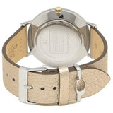 Coach Perry White Dial Beige Leather Strap Watch for Women - 14503157